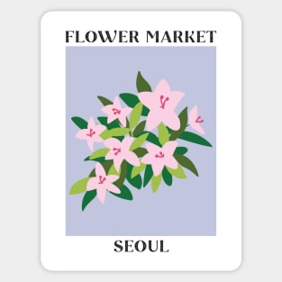 Flower Market Seoul Pink Lily Sticker